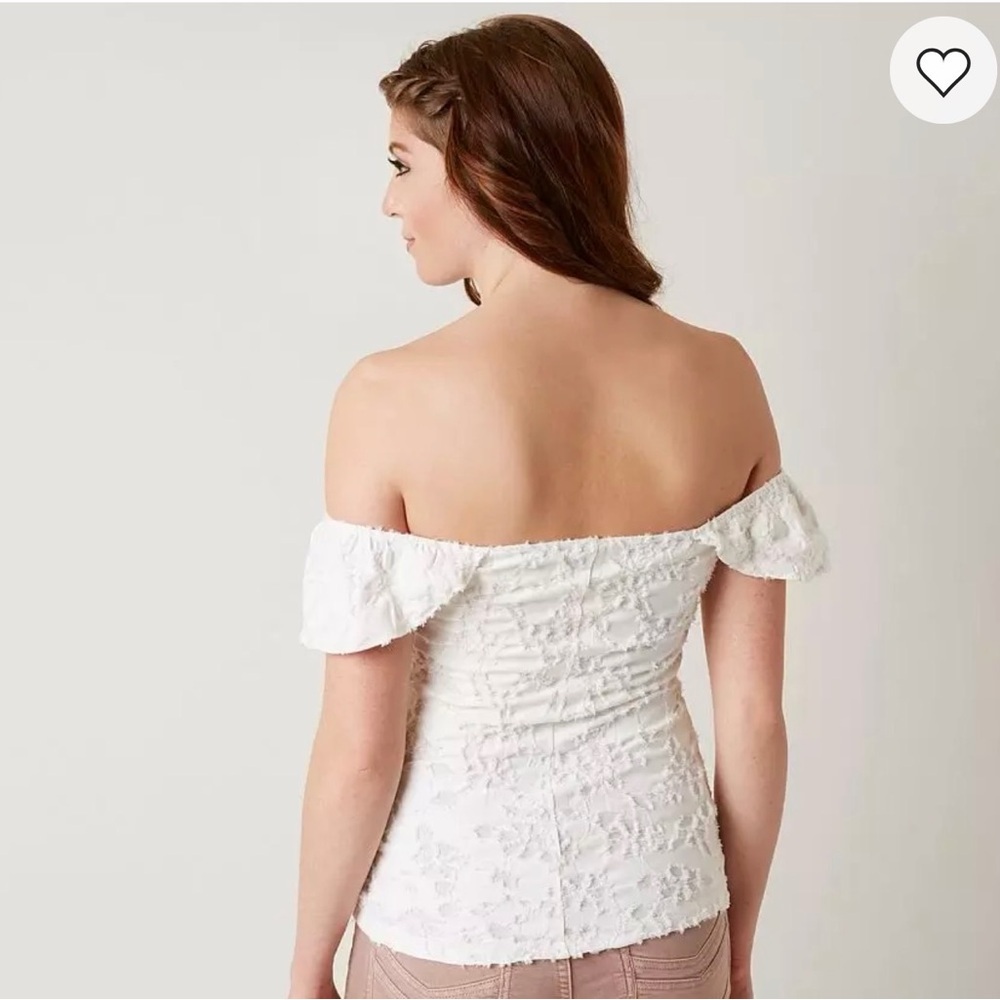 Free People Ivory Popsicle Top With Lace Up Detail Size Large - Picture 2 of 8